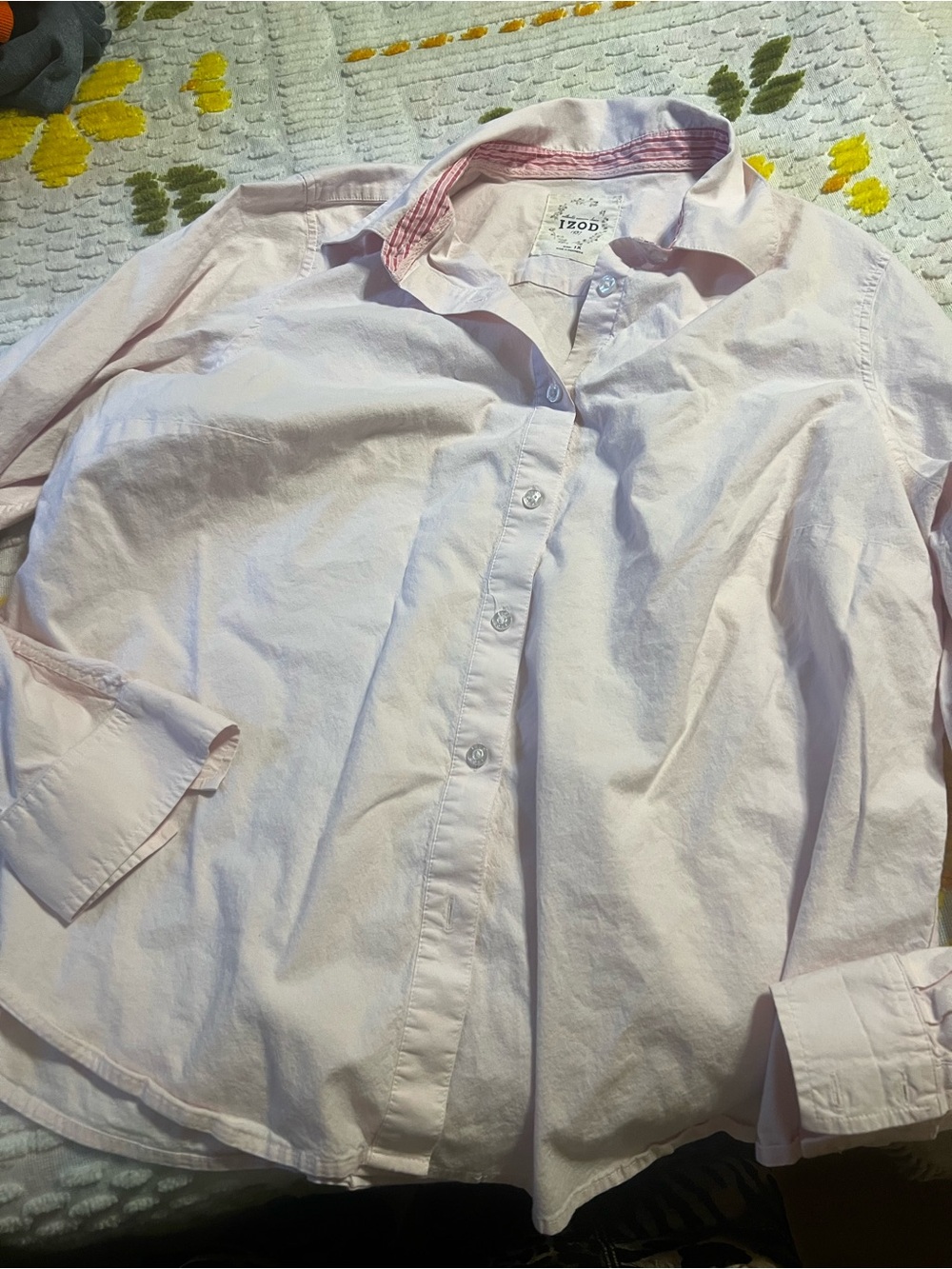 Izod Pale Pink Collared Button Shirt